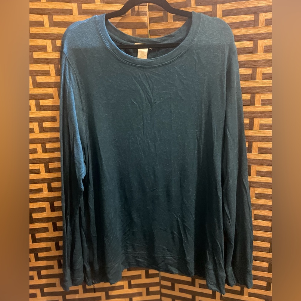 MATTY M teal zipper detail top women’s xxl